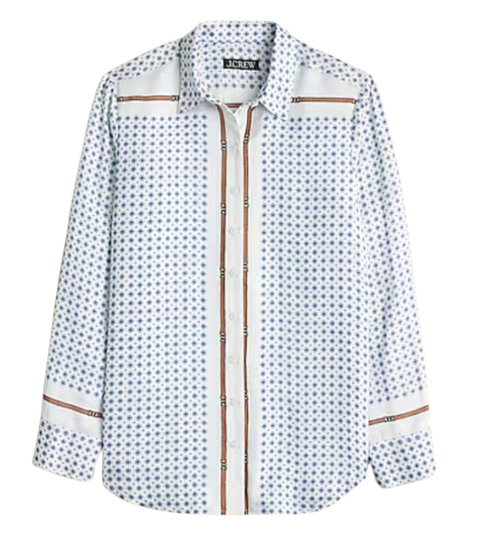 Drapey Scarf Print Top
